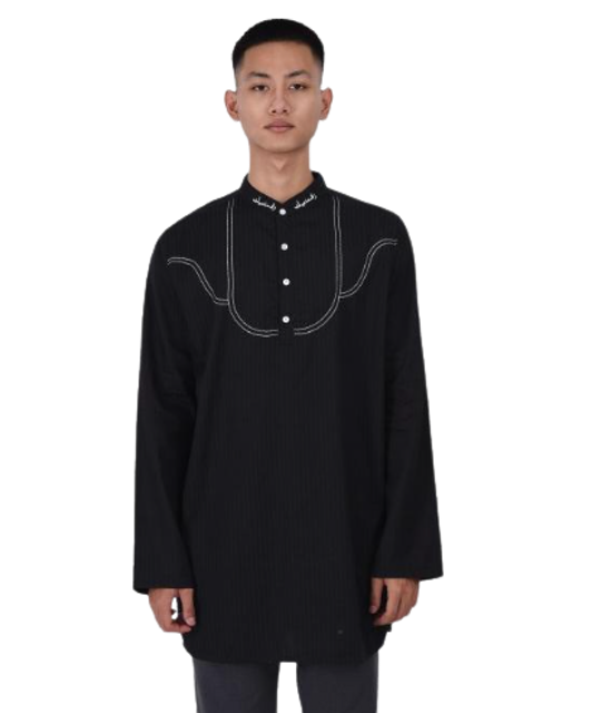 ROUGHNECK 1991 Black Kashan Kurta Shirt 1